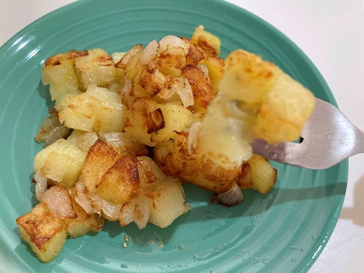 キューブポテトのガレットの拡大図