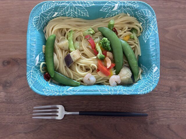 オーマイプレミアム ペペロンチーノ実食レポ①