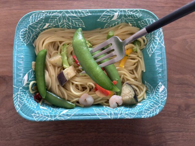 オーマイプレミアム ペペロンチーノ実食レポ②