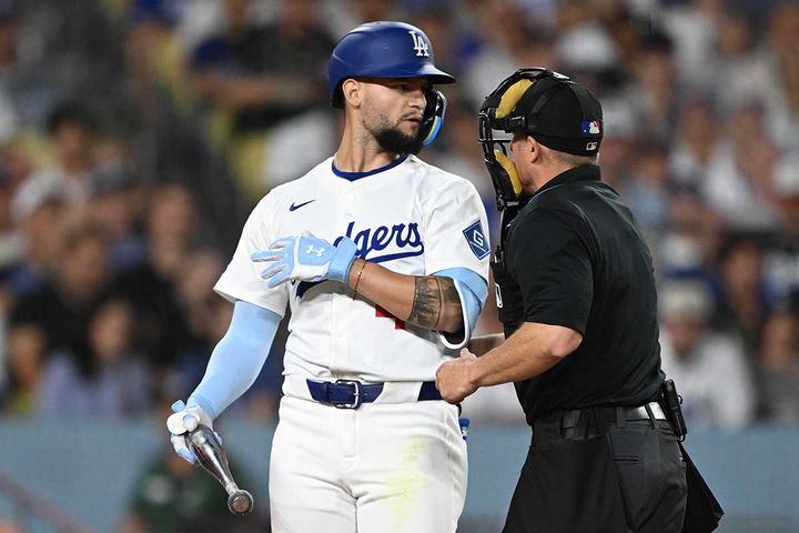 “故意死球”を確信したというドジャースのアンディ・パヘス（C）Getty Images