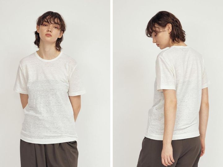画像: 「リネンクルーネックTシャツ」￥16,500 出典：フローレント