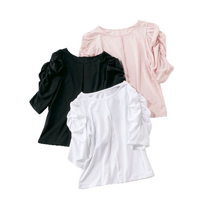 甘Tシャツ, パフスリーブのTシャツ, 二の腕が隠せるTシャツ