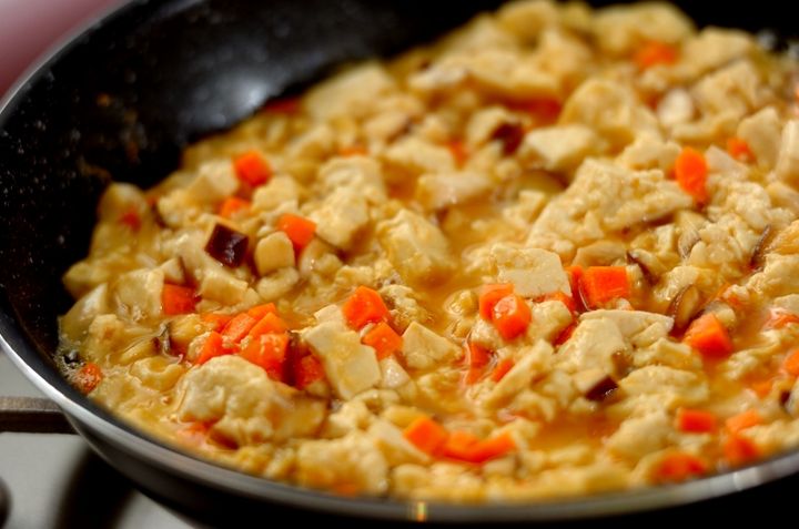 豆腐入り和風オムレツの作り方3