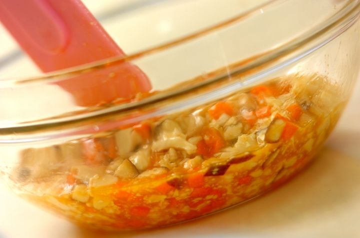 豆腐入り和風オムレツの作り方1