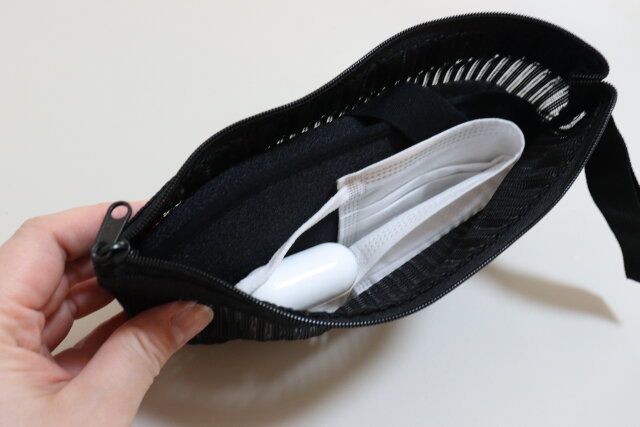 セリア ポーチメッシュ マチ付き 持ち手付 使用例 小物類