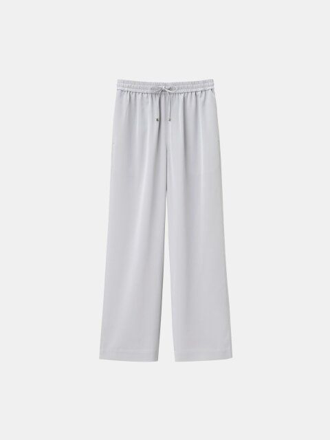 2025夏PLSTレディースサテンドローストリングイージーパンツ