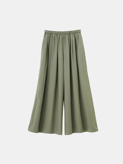 2025夏PLSTレディースタックギャザーイージーワイドパンツ