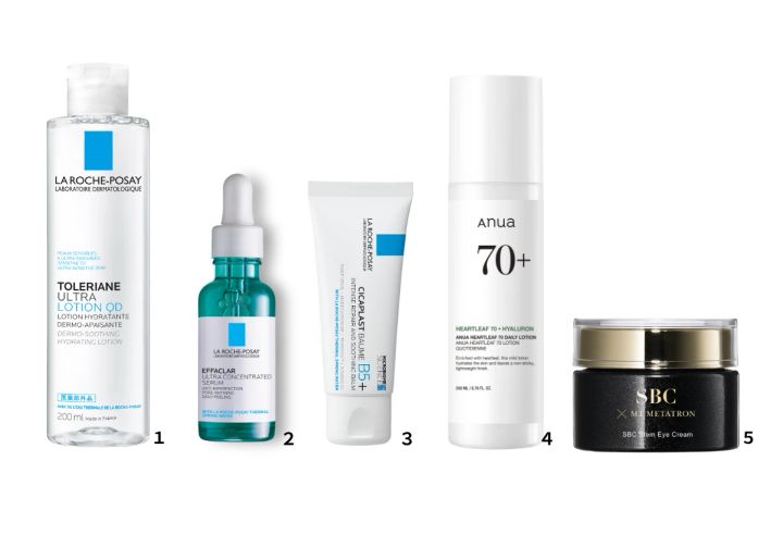 鈴木凌愛用スキンケアアイテム ラ ロッシュ ポゼ トレリアン 薬用モイスチャーローション［医薬部外品］ 200ml ラ ロッシュ ポゼ エファクラ ピールケア セラム 30ml ラ ロッシュ ポゼ シカプラスト リペアクリーム B5+ 40ml Anua ドクダミ70デイリーローション 200ml MTコスメティクス SBC ステムアイクリーム 20g 