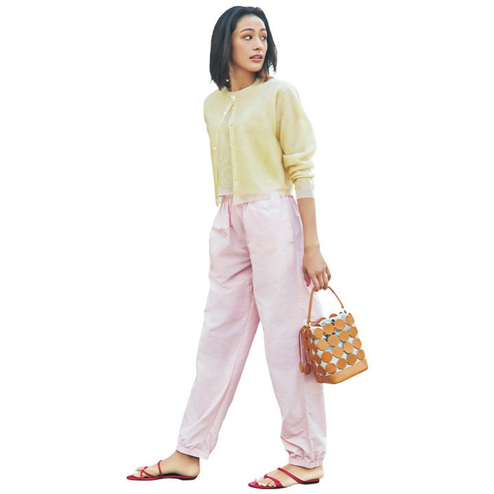 淡いイエローとピンクの組み合わせが可愛い