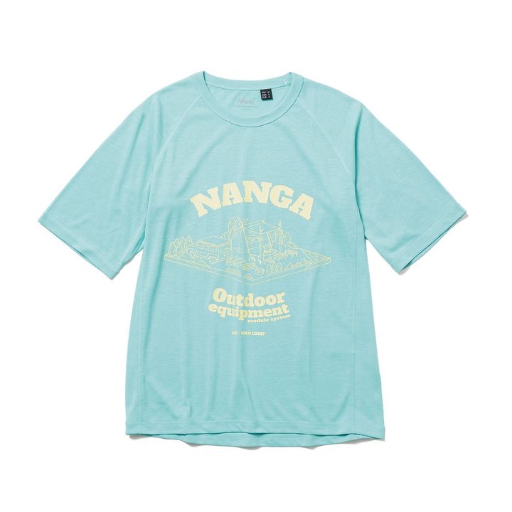 DRY MIX シリーズは、吸⽔速乾・UV ケア・遮熱性といった夏場に⽋かせない機能を備えた“DRYMIX®”素材を採⽤。同社の夏の定番シリーズだが、今シーズンはソロキャンプをテーマにしたグラフィックを落とし込んだ T シャツがイチオシ。