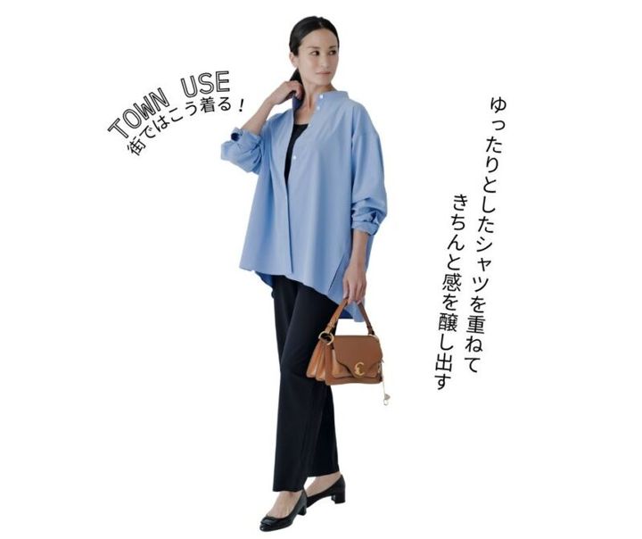 シャツを羽織ればオフィス着に簡単スイッチ！ キャミソールコンビネゾン2万4200円（スピード／ゴールドウイン カスタマーサービスセンター）