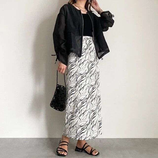 ブラックシアーブルゾンOKコーデ