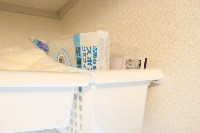 ダイソー ブリッジバスケット 使用例 つっぱり棒