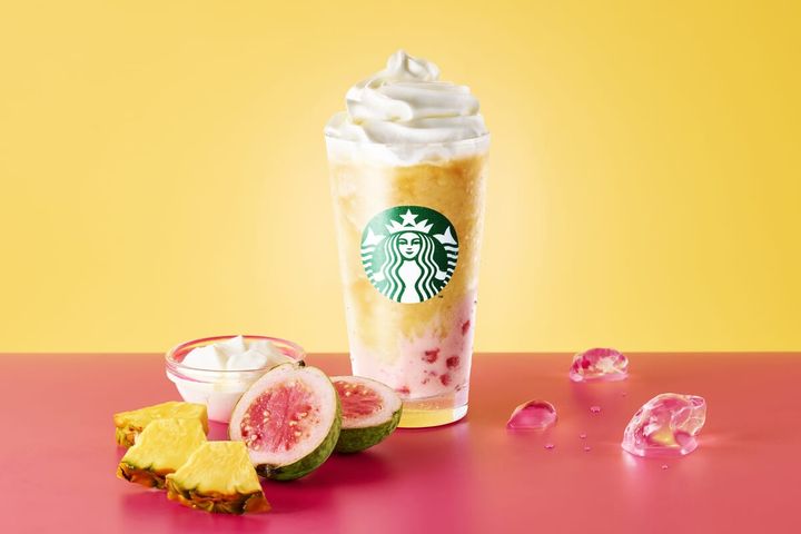 スターバックス「My フルーツ³ フラペチーノ」ゴールデン パイン & グアバ ヨーグルト