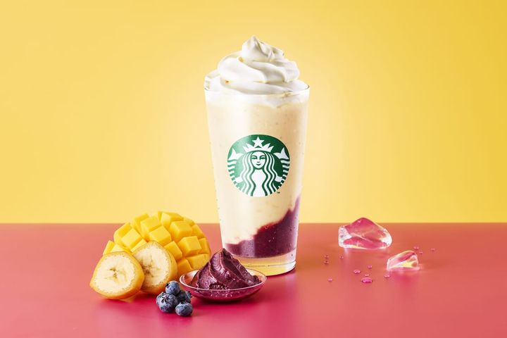 My フルーツ³ フラペチーノ バナナマンゴー＆アサイーベリー