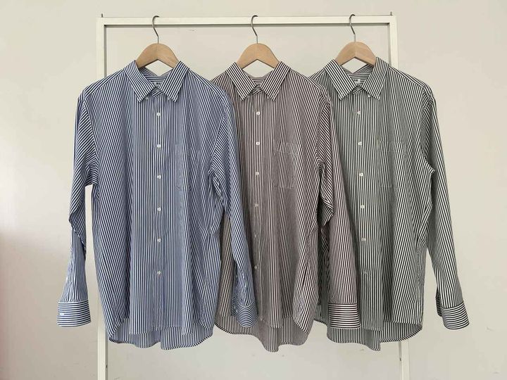 画像: 【ユニクロ】ブロードシャツ/ストライプ/ボタンダウン各¥2,990 www.uniqlo.com