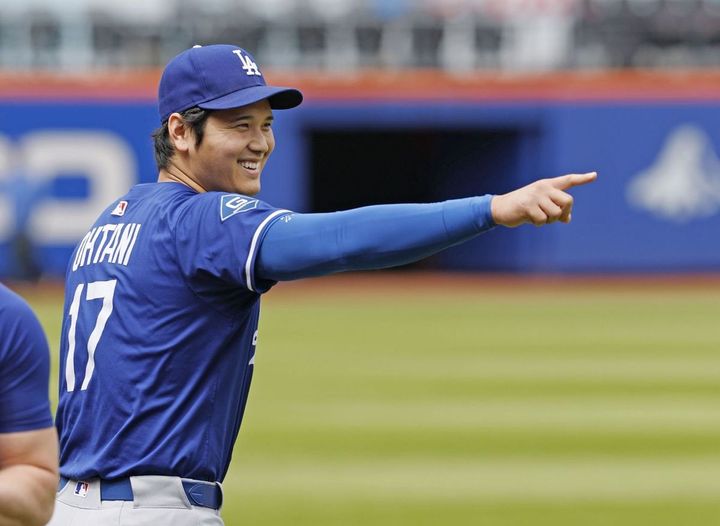 実戦形式の練習に臨むドジャース・大谷＝2025年5月25日、ニューヨーク