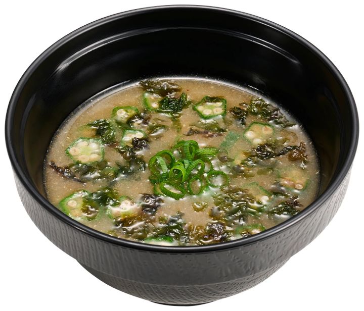 スシロー_オクラとあおさの味噌汁（62kcal）