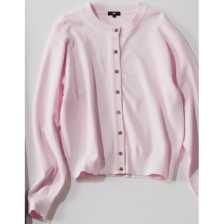 プラステのピンクカーディガン