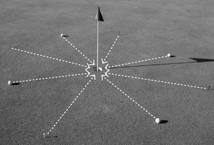 ショートパットのミス解消！1メートルの距離を8カ所から打つドリル