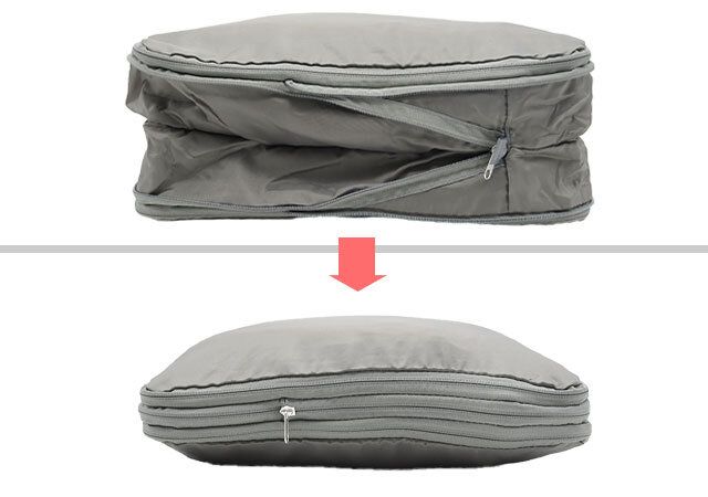 スタンダードプロダクツの圧縮バッグのビフォーアフター