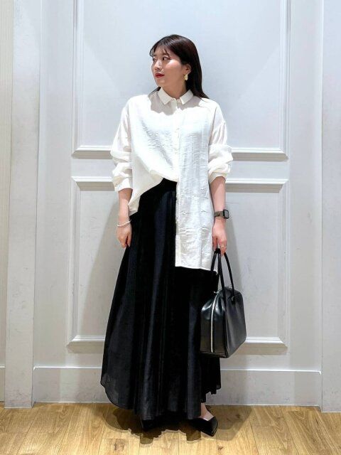 白シャツコーデ1