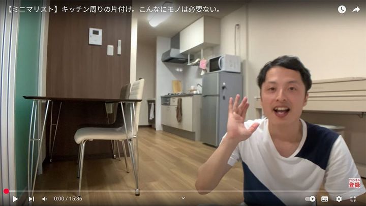 Minimalist Takeru YouTube動画「【ミニマリスト】キッチン周りの片付け。こんなにモノは必要ない。」より