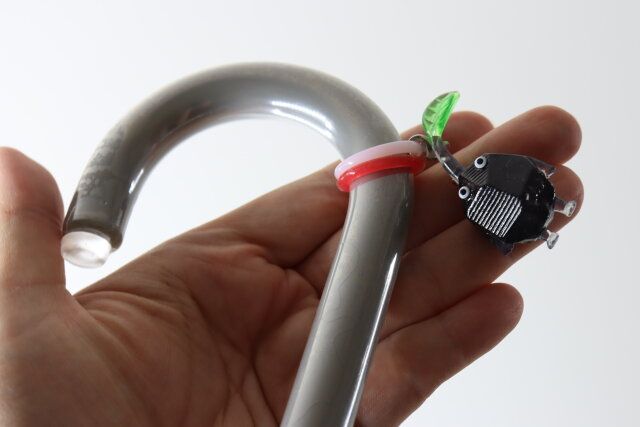 ダイソー 傘マーカーリング（ピンク系、6個） 傘 使用例