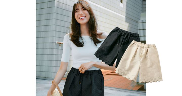 キレイめショートパンツ,ショートパンツコーデ