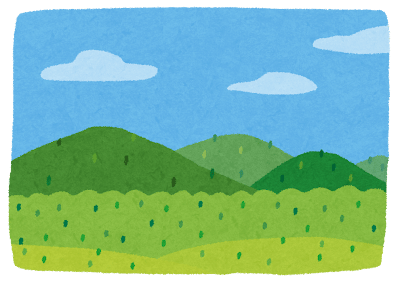 山の風景のイラスト