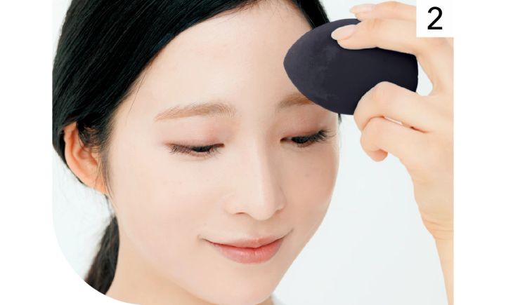 水スポンジで叩き込む