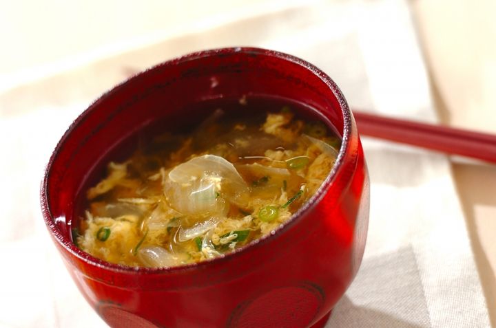 玉ネギのかきたま汁