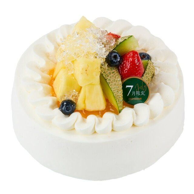 シャトレーゼ 【7月限定】ゴールデンパインとメロンのデコレーション17cm