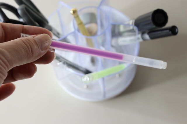 回転式ペン立て 使用例