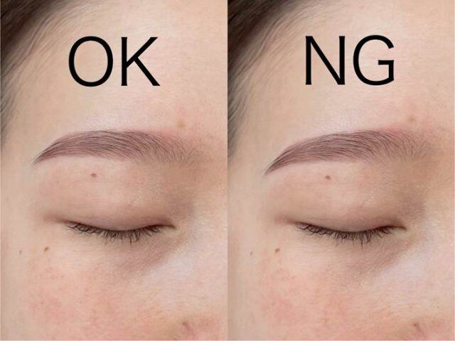 タレすぎている OK NG