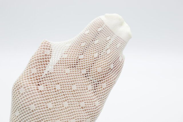 ダイソーのサンダルソックス（ラッセル、ピンドット）3