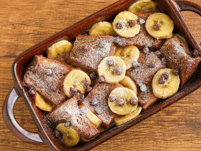 チョコバナナのパンプディング