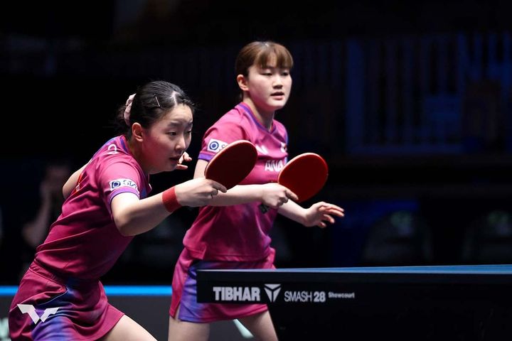 張本美和、大藤沙月（C）WTT