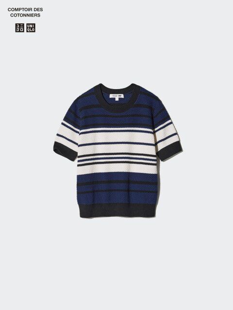 2025ユニクロ夏コットンポップコーンクルーセーター