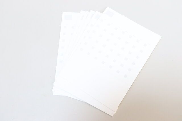 B6日付フリー月間カレンダーシール12枚