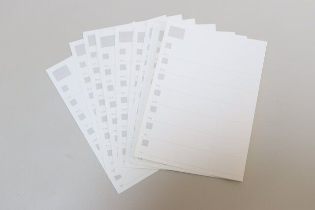 B6日付フリー週間カレンダーシール12枚