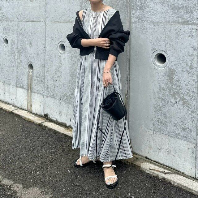 2025夏レディース大人マルチストライプワンピース