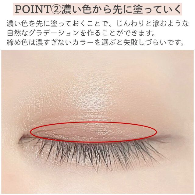POINT②濃い色から先に塗っていく