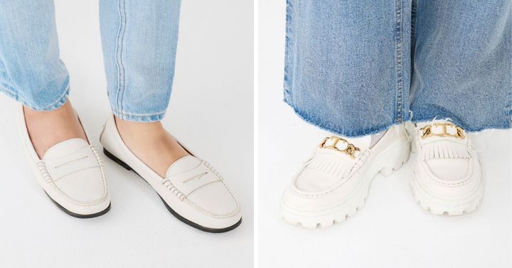 クラウドチームVERYのトッズの白っぽローファー