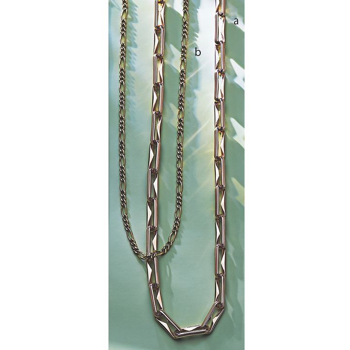 ピンクゴールドとイエローゴールドのネックレス２選