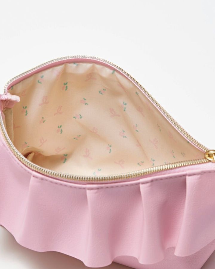 スナイデル ビューティフリルポーチの裏地は花柄