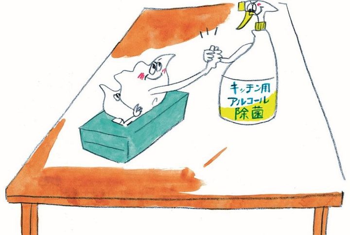 【7テーブル：見える汚れだけでなく見えない菌も一掃!】