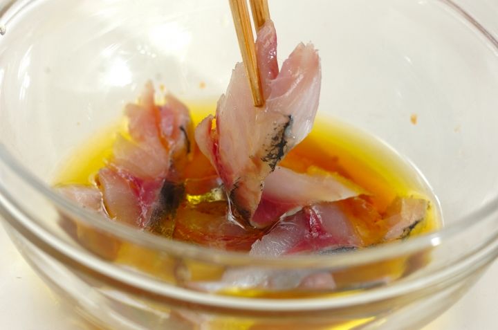 アジのカルパッチョの作り方1