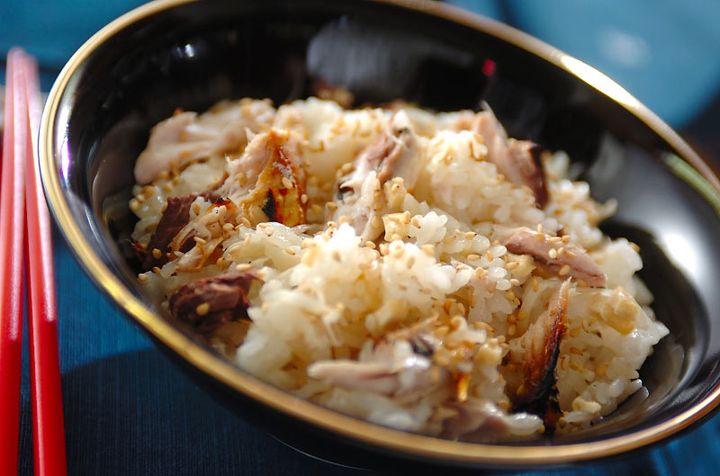 焼きサバのショウガご飯