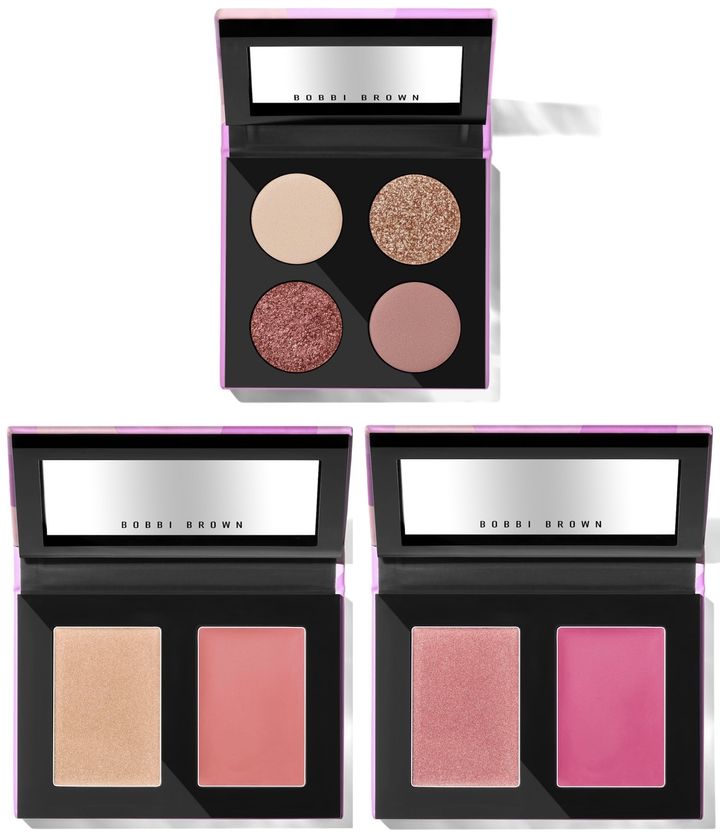 〈上〉スレッズ オブ ラブ アイシャドウパレット ￥9,350 〈左から〉クリーム グロウ ハイライター ＆ ポット ルージュ デュオ ピーチグロウデュオ、ローズグロウデュオ 各￥8,580(すべて6月27日よりアットコスメショッピング先行発売、ゾゾコスメ・楽天ショップ先行予約、7月4日より全国限定発売)